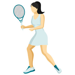 Obraz na płótnie Canvas tennis player with racket