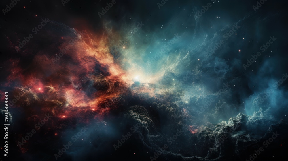 Wall mural deep space and nebula generative ai