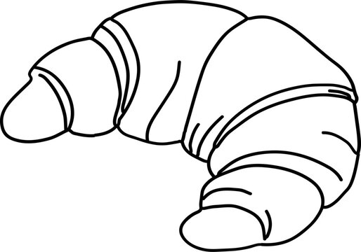 recommend clip art: Croissant Outline Icon
