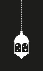 Arabic lantern. Isolated vector illustration for your design