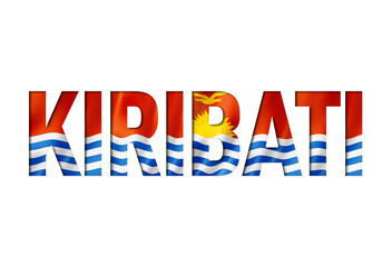 kiribati flag text font