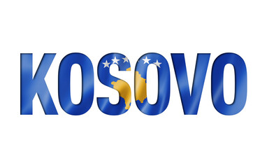 kosovo flag text font
