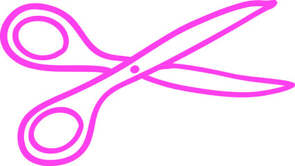  pink scissors - obrazy, fototapety, plakaty