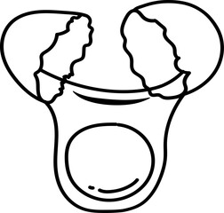 Egg Outline Vector