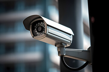 CCTV security camera in the street