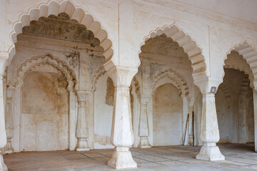 Interior of the mosque inside of the Bibi Ka Maqbara, Aurangabad, Maharashtra, India, Asia