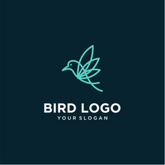 bird logo design with line art inspiration