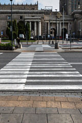 pedestrian crossing painted as a piano keyboard