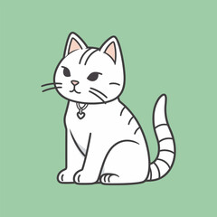 Cat cartoon cute kitty meow kitten pet illustration