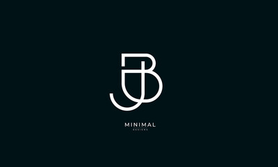 Monogram icon logo BJ or JB