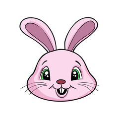 Hand drawn Cute Bunny vector illustration. print design rabbit, children print on t-shirt.