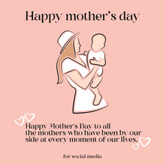 Mothers day illustration design