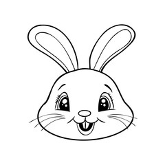 Hand drawn Cute Bunny vector illustration. print design rabbit, children print on t-shirt.
