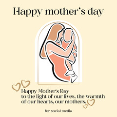 Obraz premium Mothers day illustration design