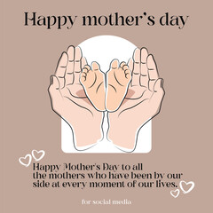 Mothers day illustration design