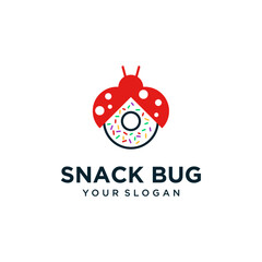 snack logo design with inspiration bug