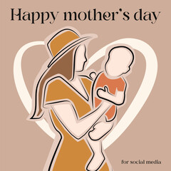 Mothers day illustration design