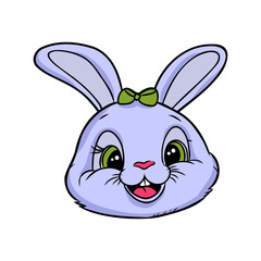 Hand drawn Cute Bunny vector illustration. print design rabbit, children print on t-shirt.