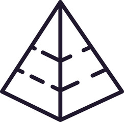 Pyramid vector line icon. Premium quality logo for web sites, design, online shops, companies, books, advertisements. Black outline pictogram isolated on white background