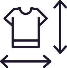 Single line icon of t-shirt. High quality vector illustration for design, web sites, internet shops, online books etc. Editable stroke in trendy flat style isolated on white background