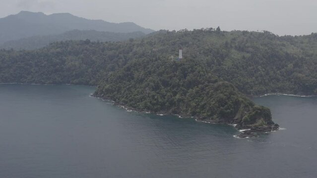 AH - S-LOG Raw File - The beautiful view of Willem's Tower III Lighthouse in Pulau Aceh, Indonesia
