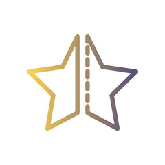 half star gradient icon