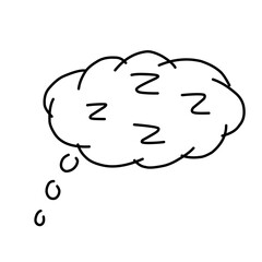 Sleep zzzz doodle symbol