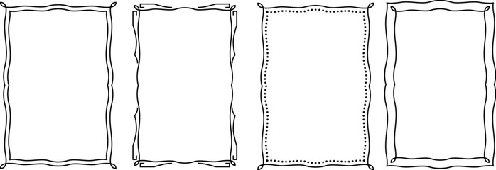 Fototapeta premium vector frames black on a white background