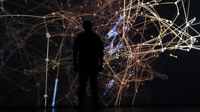 social network and art of the connections of a diferent and advanced tecnologic world and yes i can't with life, I don't like what I see. The Albert-L&aacute;szl&oacute; Barab&aacute;si museum-. creativity future