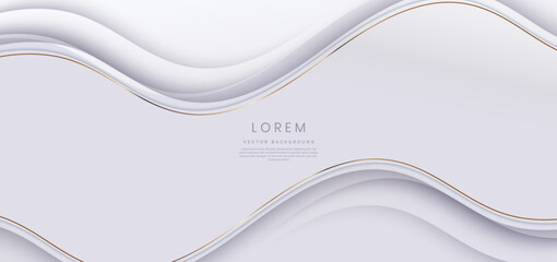 Abstract luxury golden lines curved overlapping on grey background. Template premium award design.