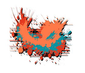 red blots isolated on a white background