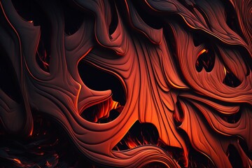 Fototapeta na wymiar Burning wood abstract background. Generative AI