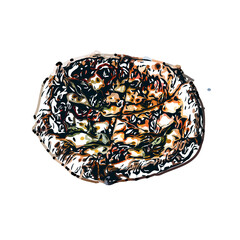 pizza color sketch with transparent background