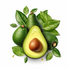 avocado cut in half created with generative AI