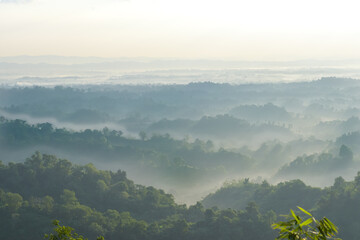 Atharamura Hills of Tripura in the early morning from Montag Valley hill top