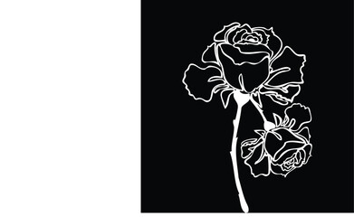 A black and white drawing of a flower with the word love on it.