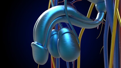 Male Reproductive System Anatomy For Medical Concept 3D Rendering © mybox