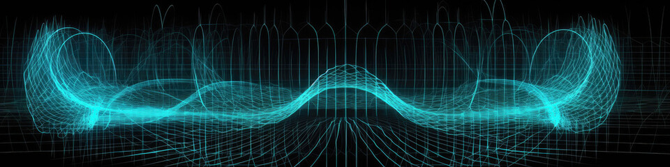 Electromagnetic Field, Wave Interference, Physics Research Background. Generative AI