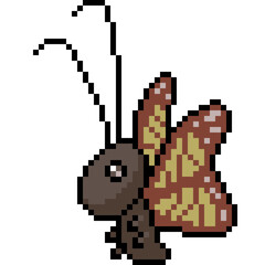 Obraz premium pixel art butterfly wing fly