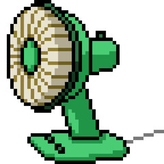 Fototapeta premium pixel art small electric fan