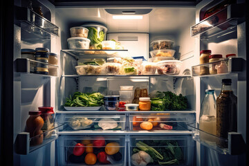 Refrigerator With Glutenfree Options, Dietary Restrictions Considerations. Generative AI