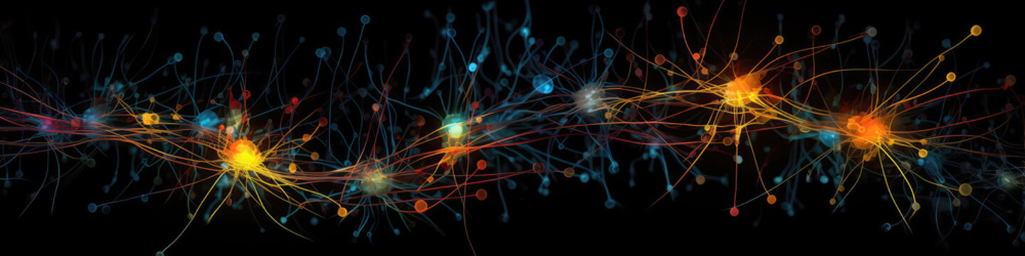 Neurotransmitter Molecules, Chemical Signaling, Synaptic Communication. Generative AI