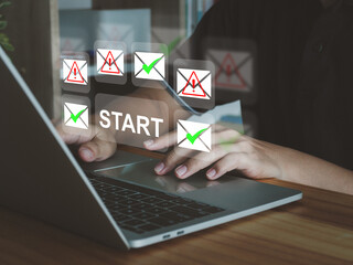 Check for spam email and computer viruses on electronic mail. By using security technology to scan for malicious or infected emails.