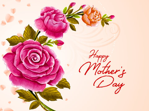 Happy Mother's Day celebration flower background design