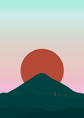 sunrise in mountains