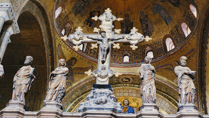 The interior of a cathedral Orthodox church
