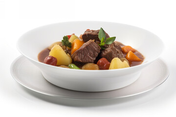 Carbonada - Stew made with beef, vegetables, and fruit, generative AI dish