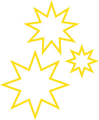 Yellow star outline