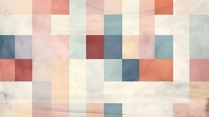 A geometric background texture with a grid pattern pastel color. Generative AI 