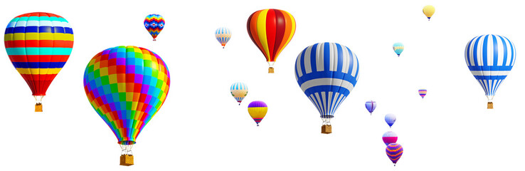 Air balloon - hot air balloons isolated on clear background - hava balonu
